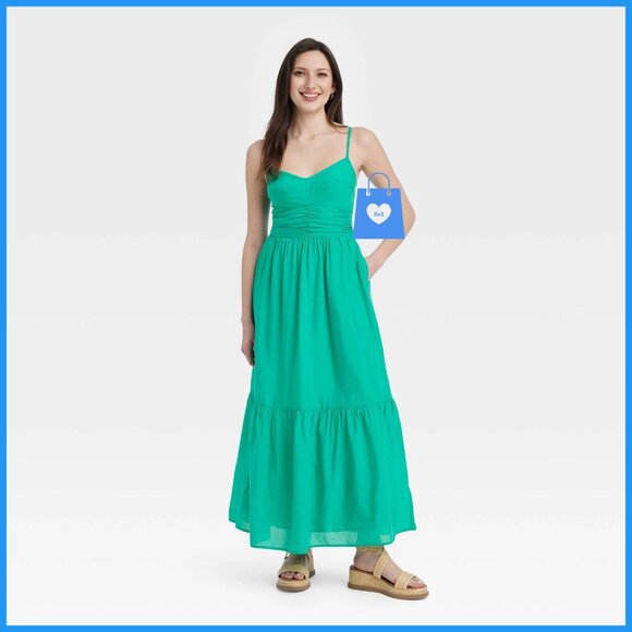 Medium - Womens Maxi Sundress - Universal Thread - Green - Picture 5 of 6